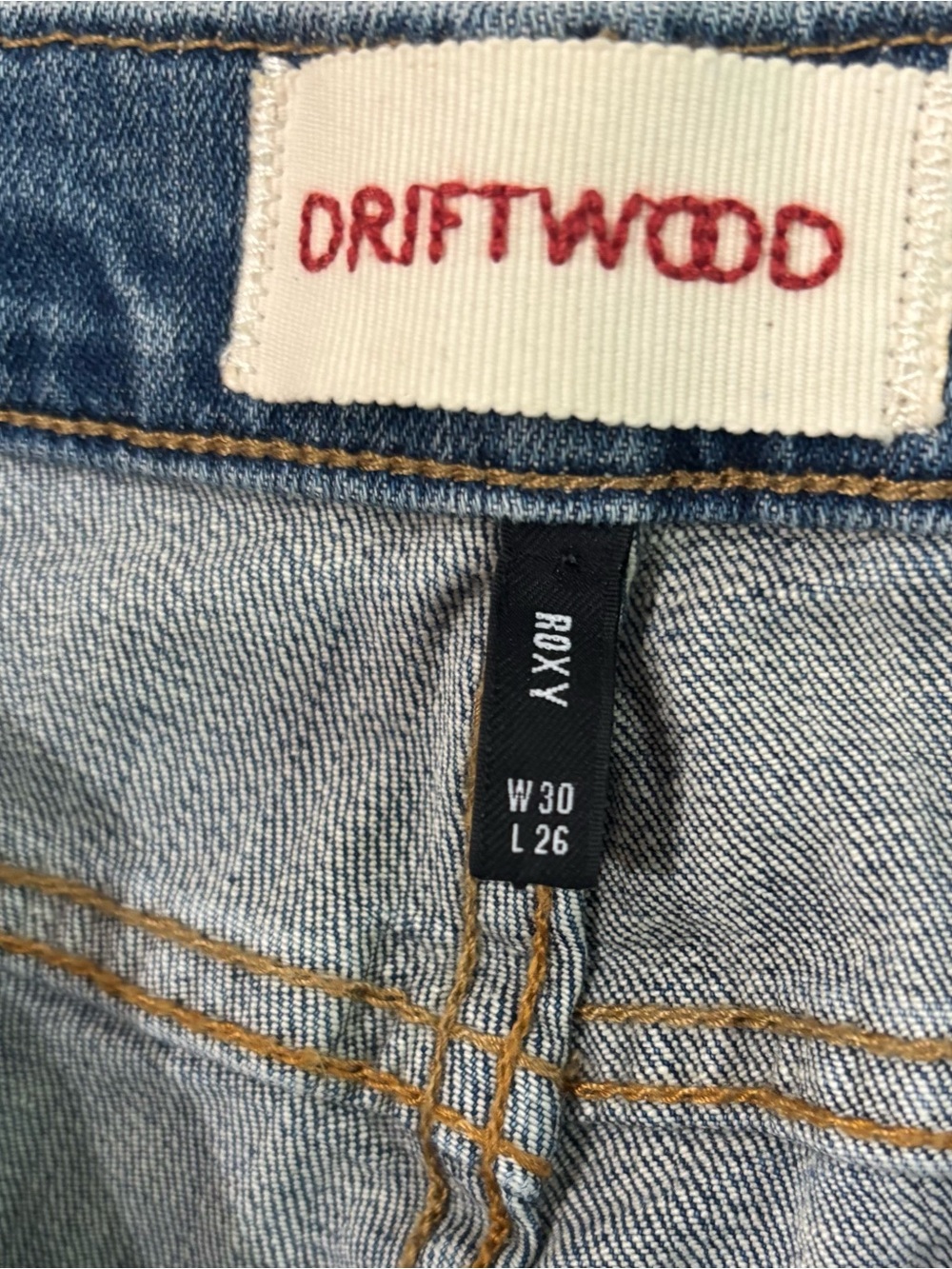 NWOT DRIFTWOOD Roxy Crop Flare Studded Frayed Fringe Raw Hem Jeans Size 30 - Picture 5 of 8